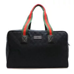 Gucci Boston Bag GG Canvas Black